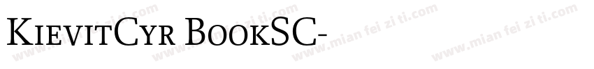 KievitCyr BookSC字体转换